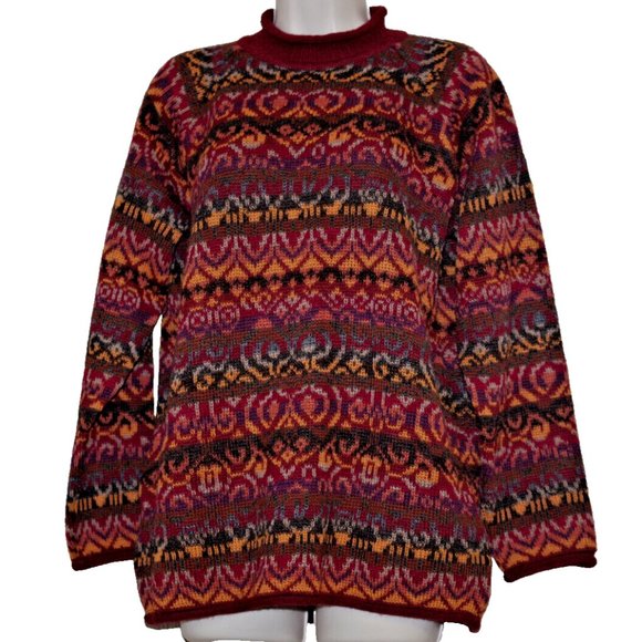The Territory Ahead Alpaca Multicolored Pullover Sweater Women Size:S - Picture 1 of 4